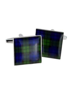 Black Watch Tartan Cufflinks - Gift Boxed Scottish Regiment Scotland