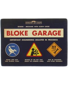 Bloke Garage Metal Sign - Ministry of Chaps by Harvey Makin - Dad Funny Plaque