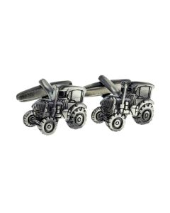 Tractor Cufflinks Detailed Gunmetal - Gift Boxed - Farmer Farm Driver Cuff Links