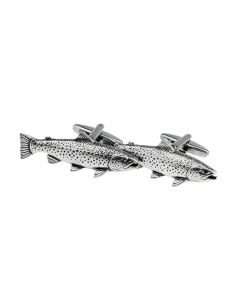 Brown Trout Cufflinks Fine English Pewter - Gift Boxed - Fishing Fish Cuff Links
