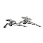 Antique Pistol Cufflinks - Gift Boxed - Fine English Pewter - 6 Gun Cuff Links